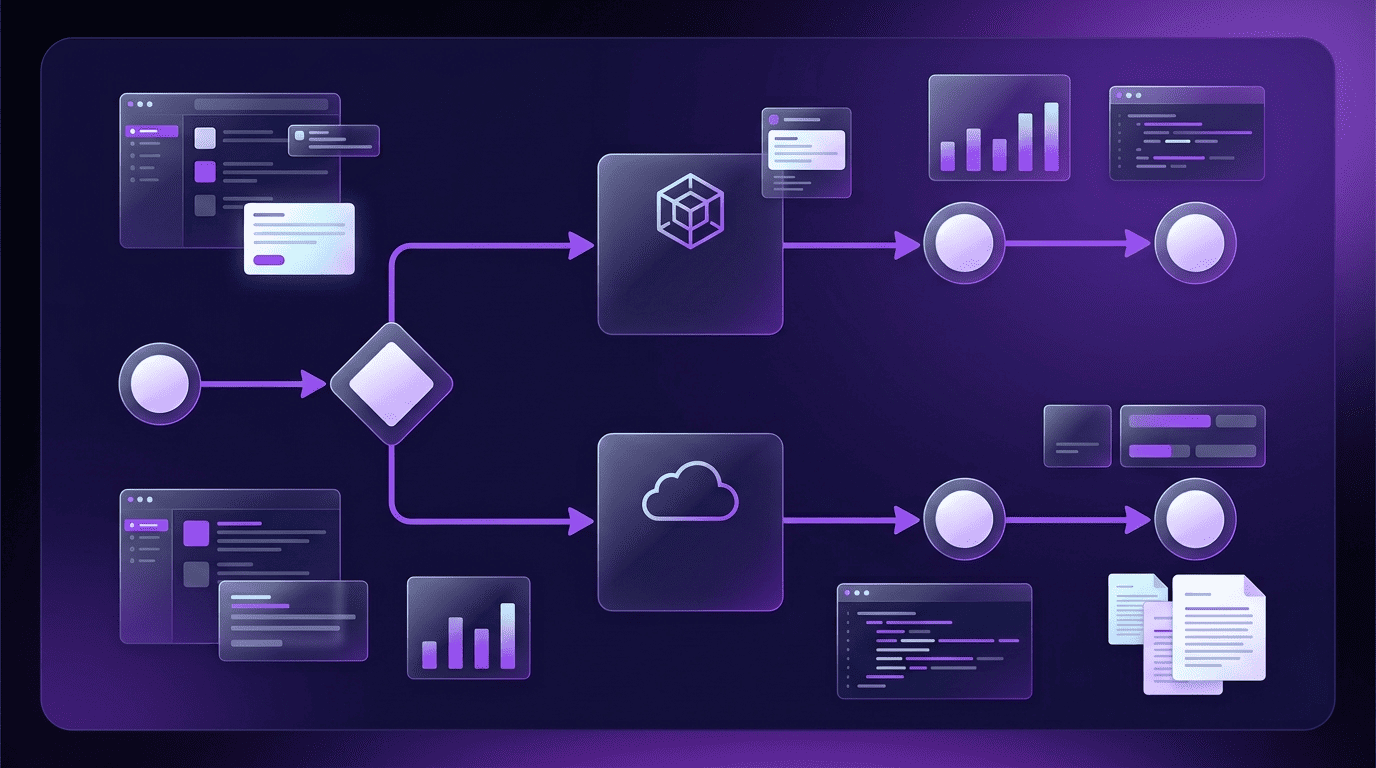 Decision-flow diagram branching between a self-hosted open model and a hosted cloud service